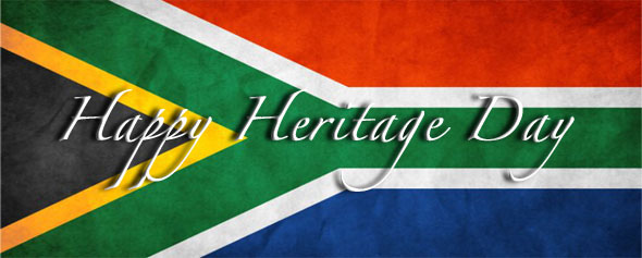 Happy Heritage Day Flag In Background