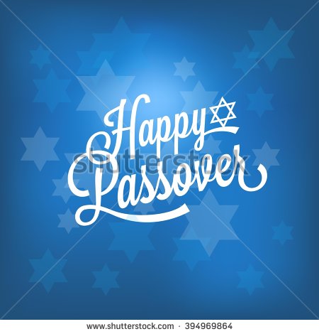 Happy Passover Card With Blue Background