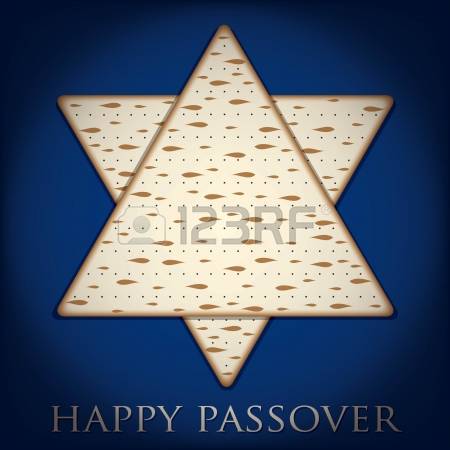 Happy Passover Matzah Star Design Illustration