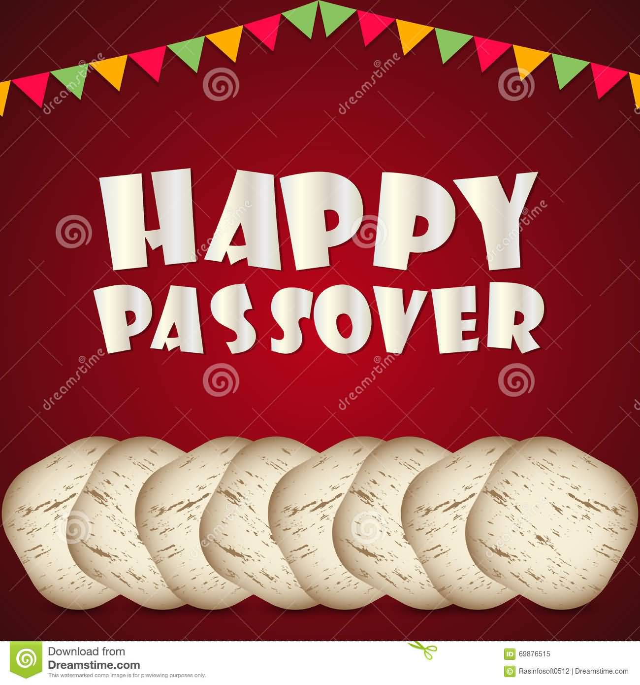 Happy Passover Matzos Illustration