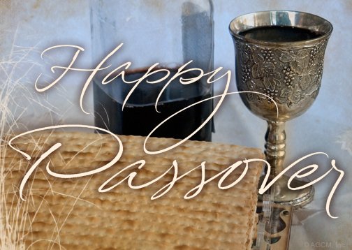 Happy Passover Metal Glass Picture