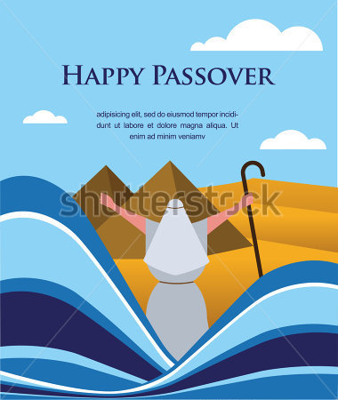 Happy Passover Out Of The Jews From Egypt Illustration
