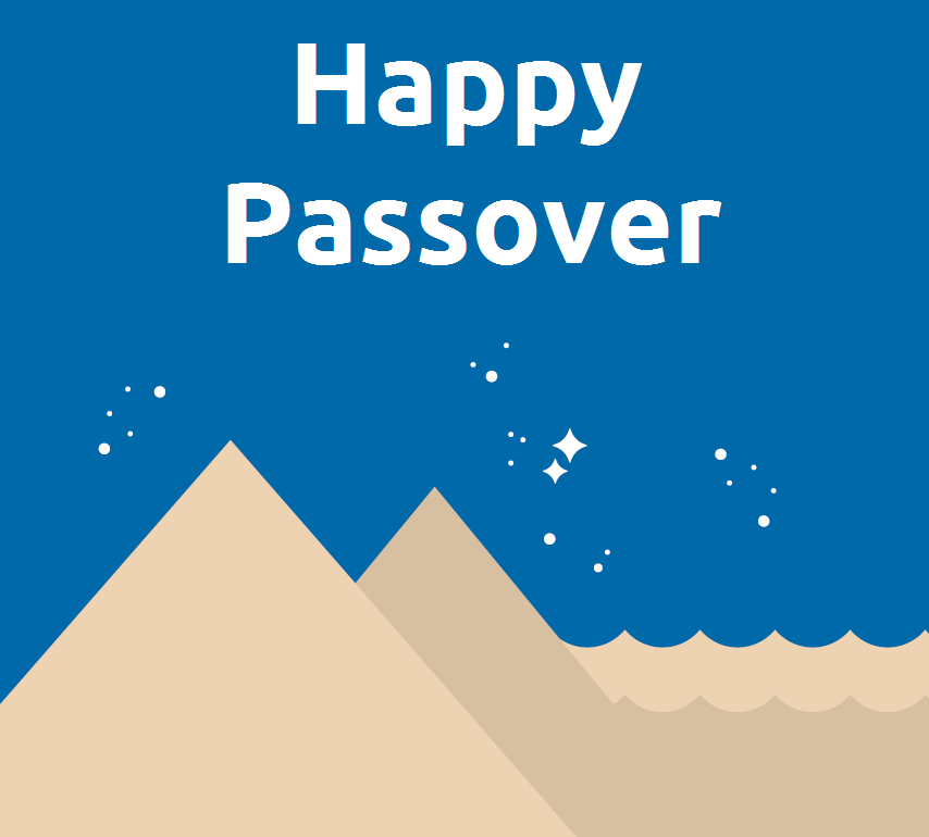 Happy Passover Pyramids In Background Illustration
