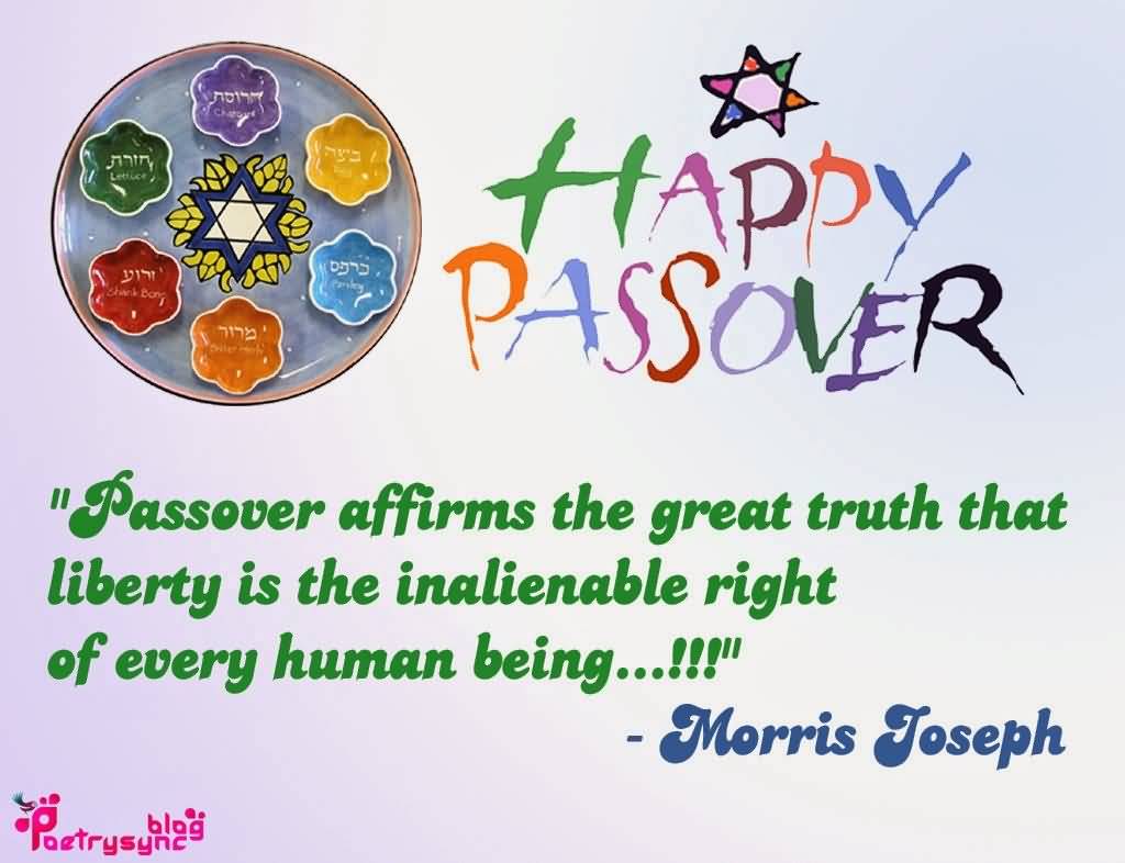 Happy Passover Quote By Morris Joseph