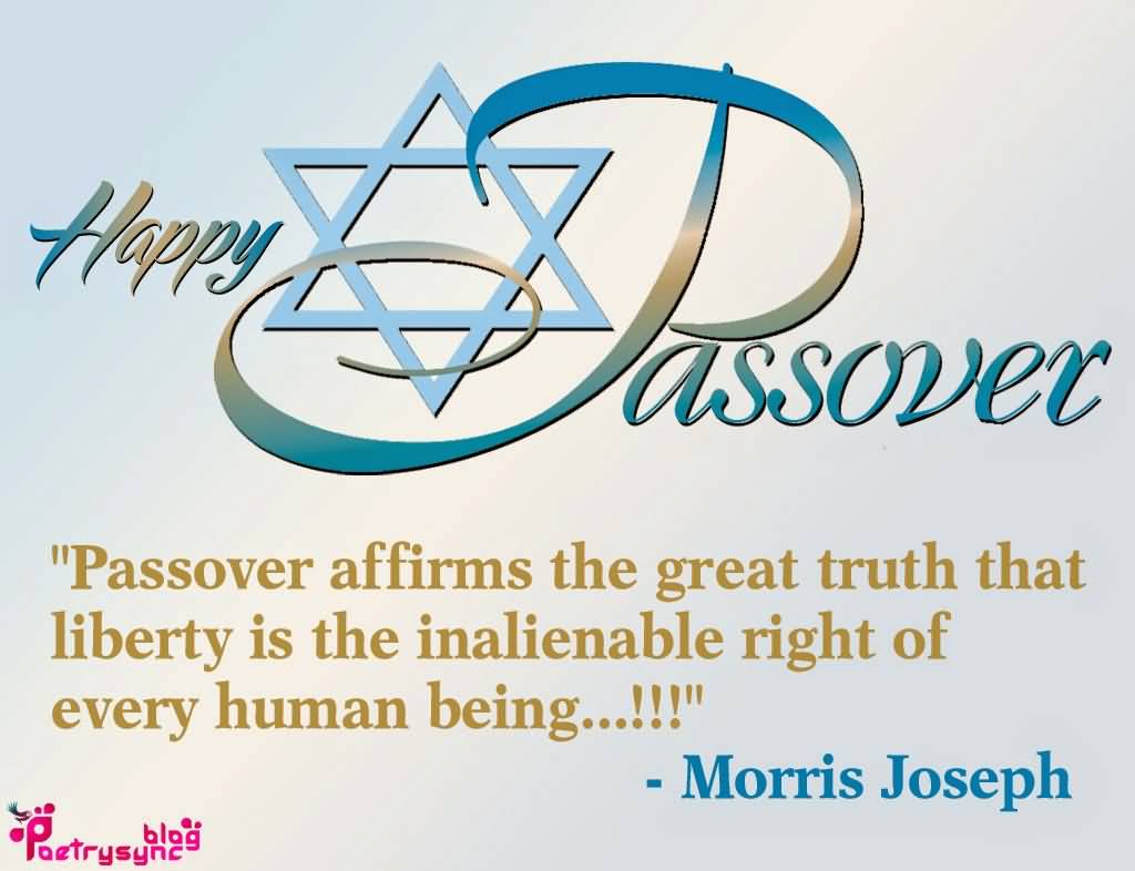 Happy Passover Quote By Morrris Joseph