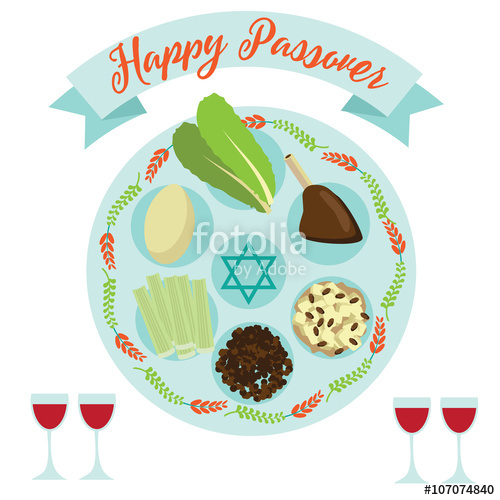 Happy Passover Seder Meal Greeting Card