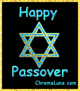 Happy Passover Star Design Glitter
