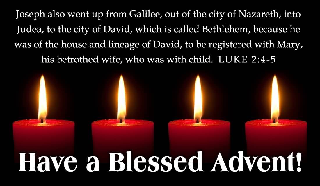 Have A Blessed Advent Candles