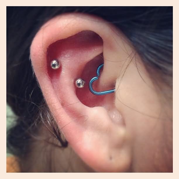 Heart Rook And Snug Piercing