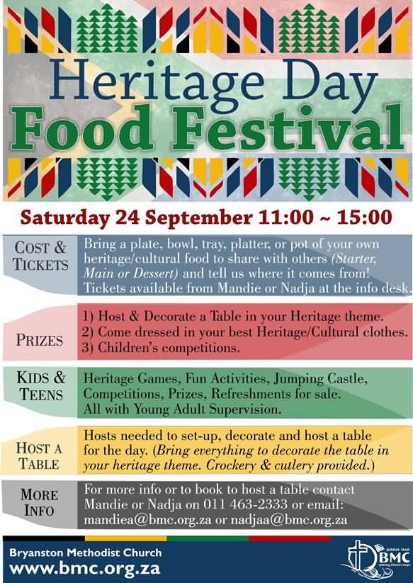 Heritage Day Food Festival Poster