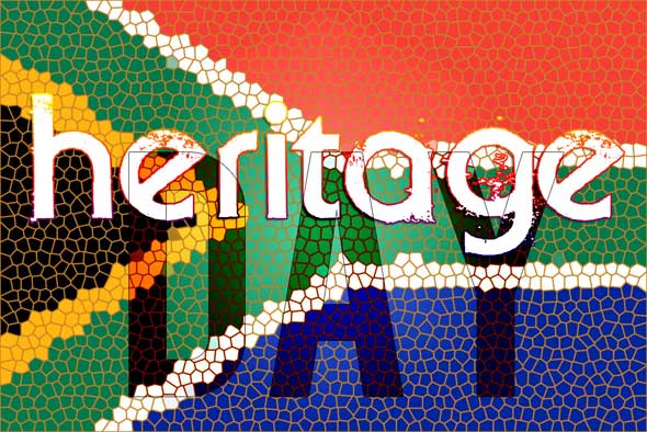 Heritage Day South Africa Flag In Background