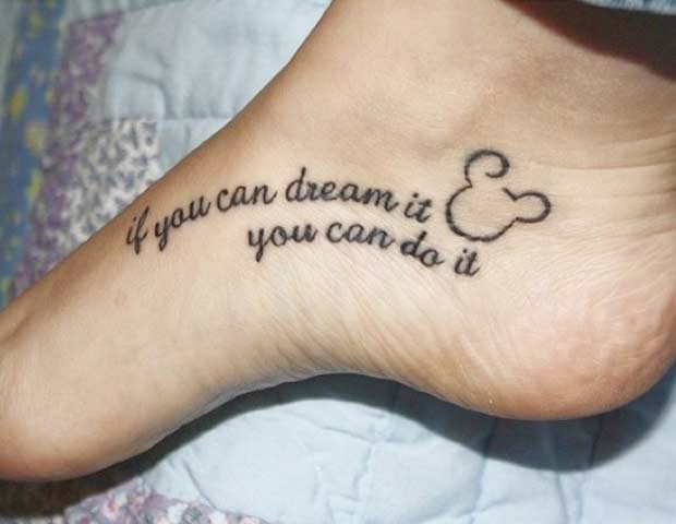 If You Can Dream It You Can Do It Cute Word Foot Tattoo