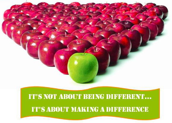 Its not about being different it's about making a difference