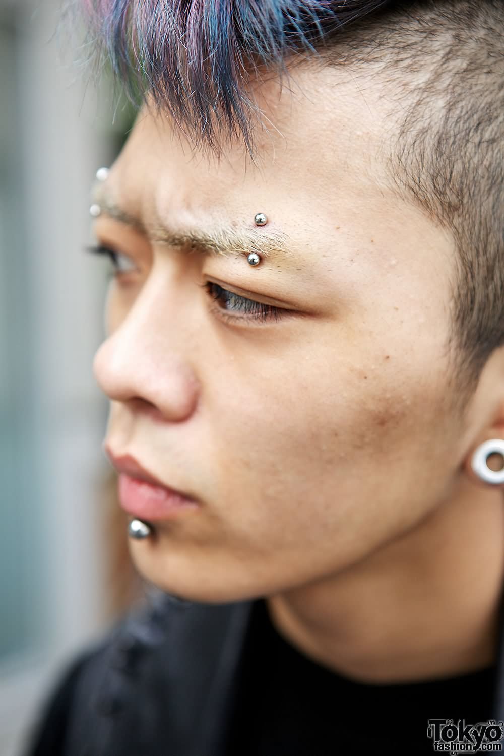Labret And Eyebrow Piercing