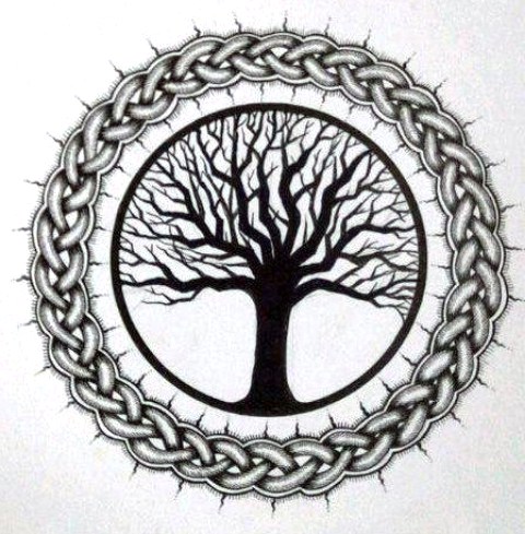 Latest Black Tree Of Life Tattoo Design