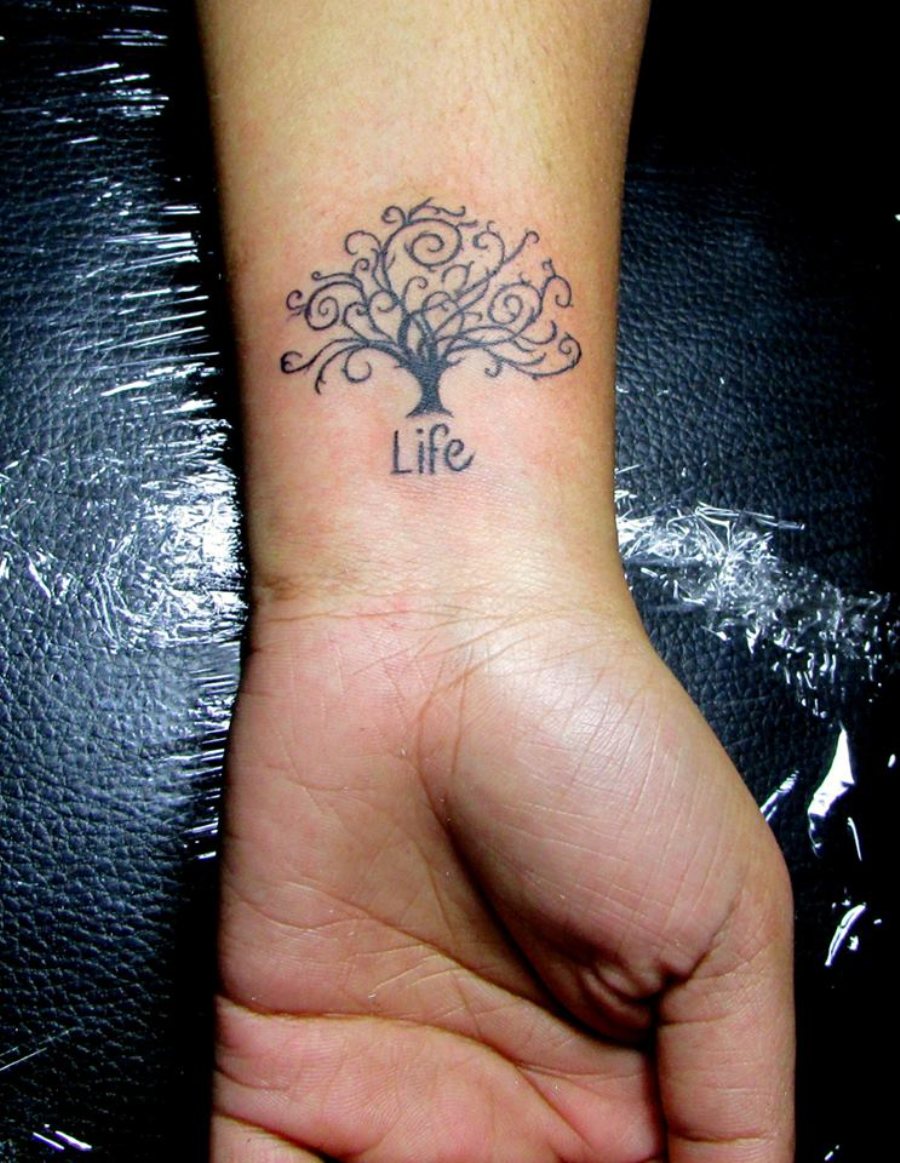 Life - Classic Tree Of Life Tattoo On Right Wrist