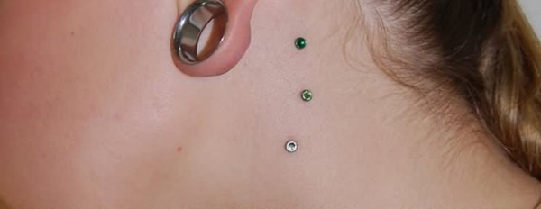 Lobe Stretching and Side Neck Piercing For Girls