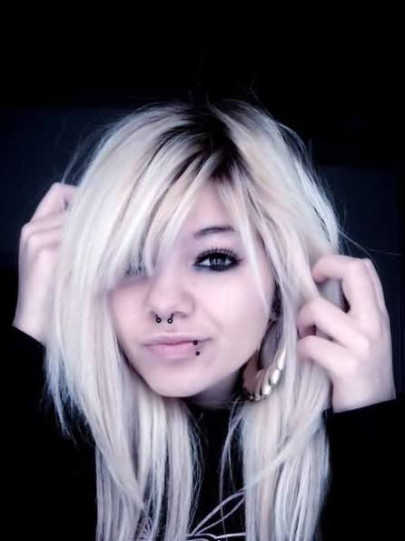 Lower Lip and Septum Piercing For Young Girls