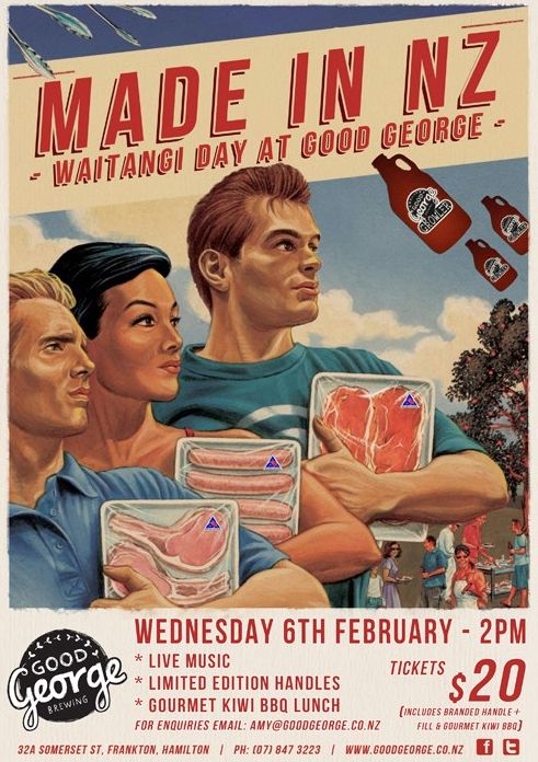 Made In New Zealand Waitangi Day At Good George Poster