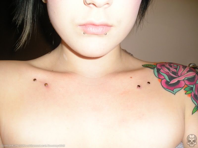 Microdermals Clavicle Piercing Ideas For Girls