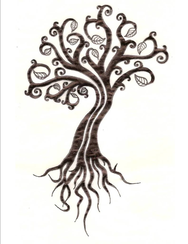 Mind Blowing Black Tree Of Life Tattoo Design