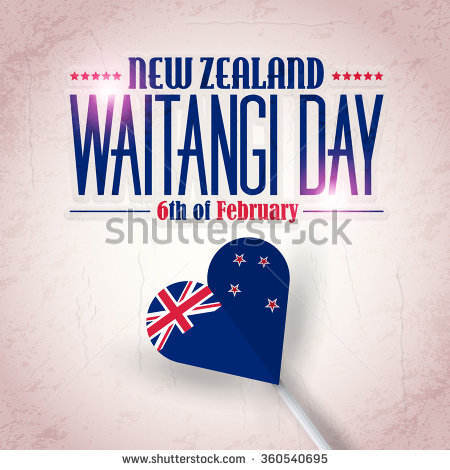 New Zealand Waitangi Day 6th Of February Illustration