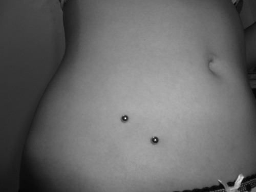Nice Silver Barbell Hip Piercing For Girls