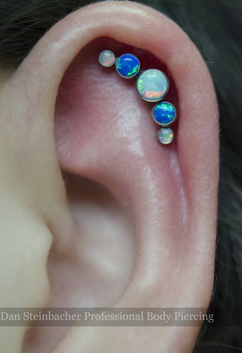 Opal Studs Helix Piercing Picture