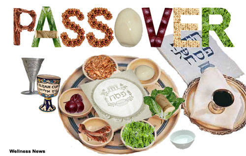 Passover Wishes With Food And Wine Picture