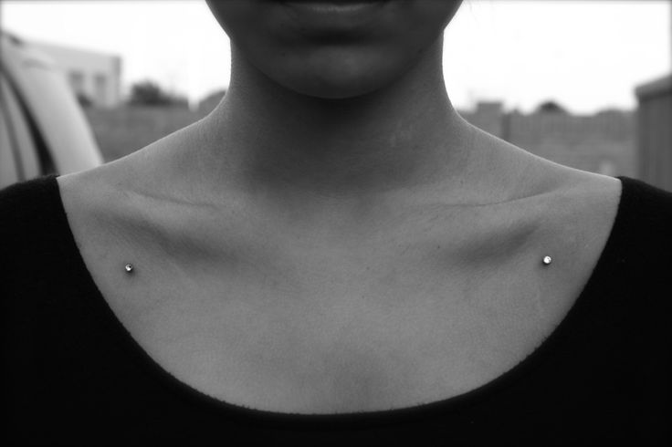 Silver Anchors Clavicle Piercing For Girls
