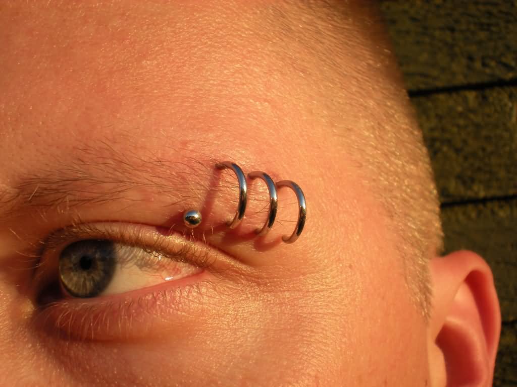 Spiral Eyebrow Piercing For Men
