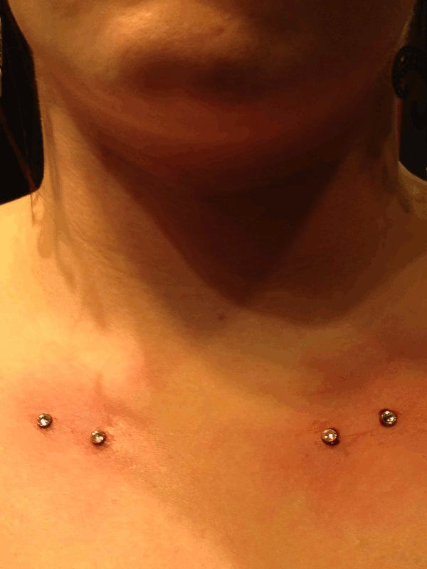 Surface Clavicle Piercing For Girls