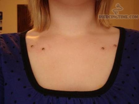 Surface Clavicle Piercing Idea For Young Girls