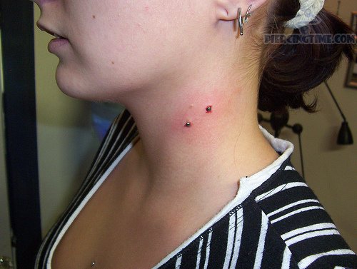 Surface Side Neck Piercing For Girls
