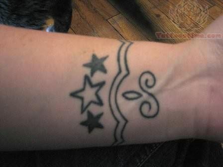 Three Wrist Star Tattoos