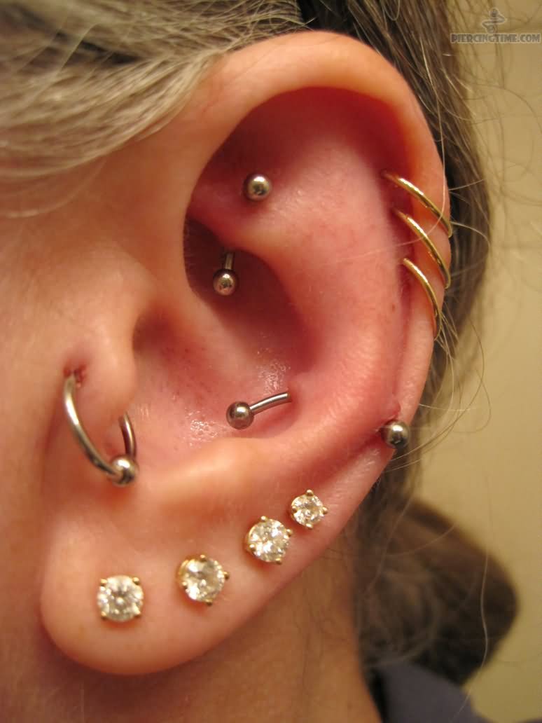 Tragus And Snug Piercing For Young Girls