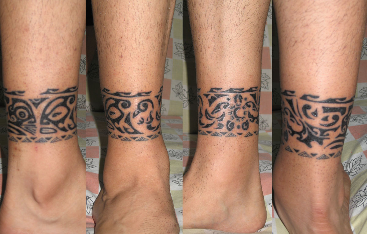 Tribal Hawaiian Ankle Band Tattoo