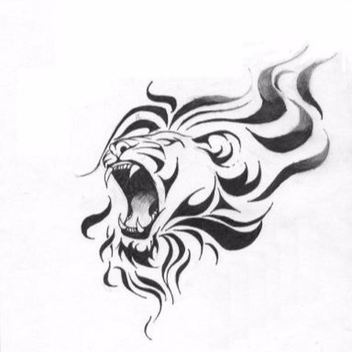 Unique Black Ink Leo Zodiac Sign Tattoo Design
