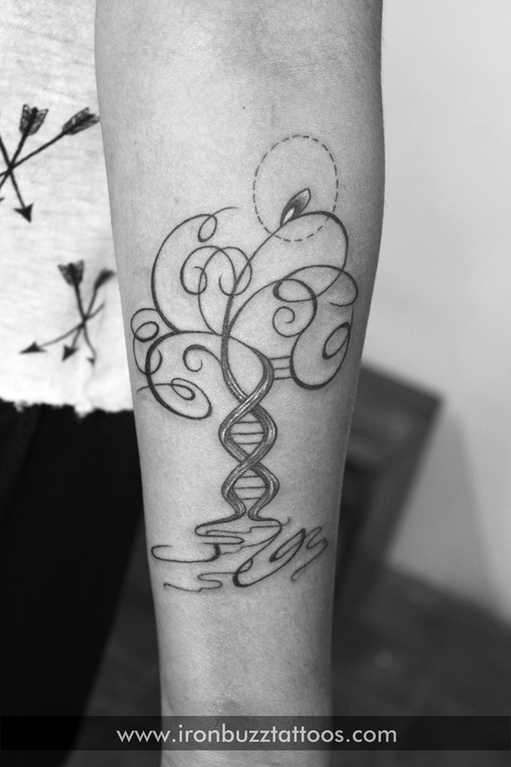 Unique DNA Tree Of Life Tattoo On Forearm By Eric Dsouza