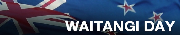 Waitangi Day Flag In Background Header Image