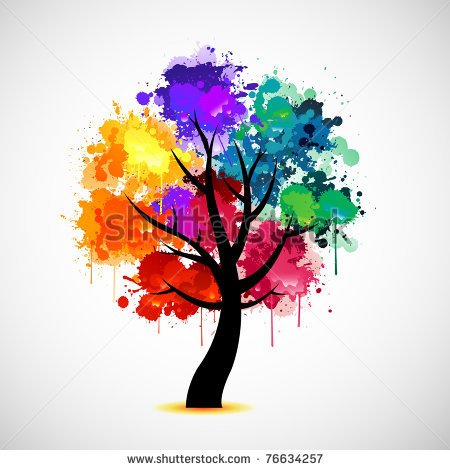 Watercolor Tree Of Life Tattoo Design