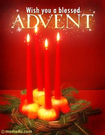Wish You A Blessed Advent Greeting Card