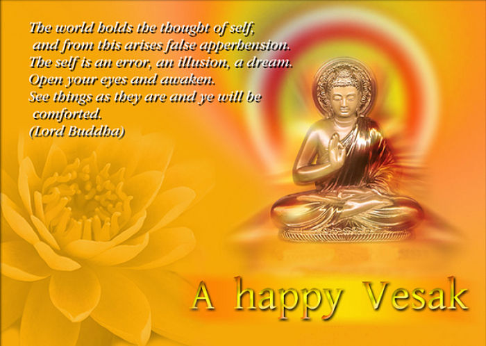 Весак праздник буддистов открытка