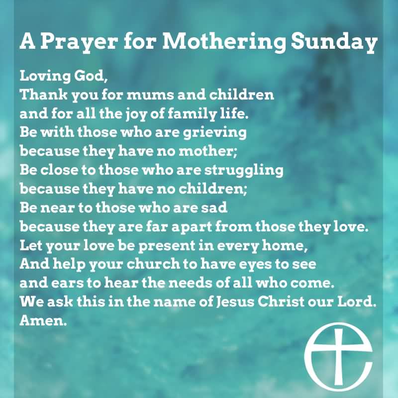 A Prayer For Mothering Sunday
