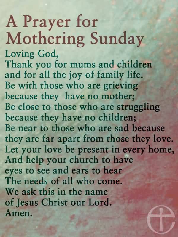 A Prayer For Mothering Sunday