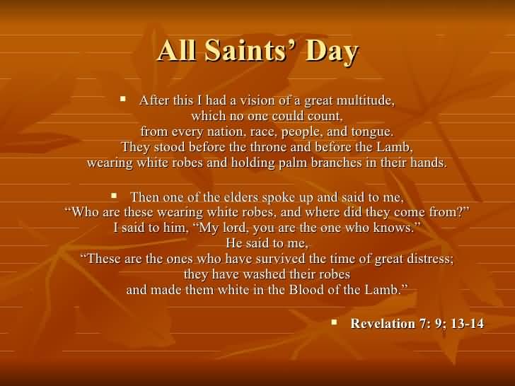 All Saints Day Solemnity Of All Souls