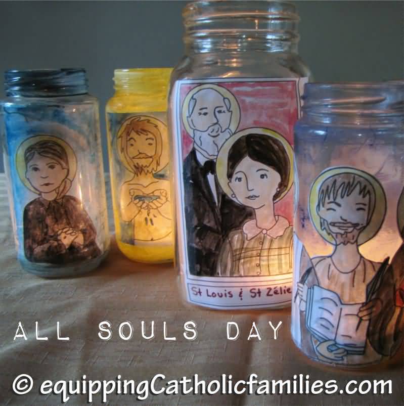 All Souls Day Departed Souls Bottles Picture