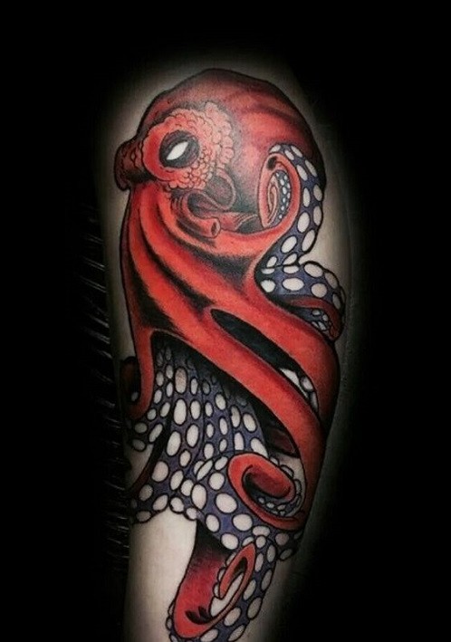 Amazing Octopus Tattoo Design For Sleeve