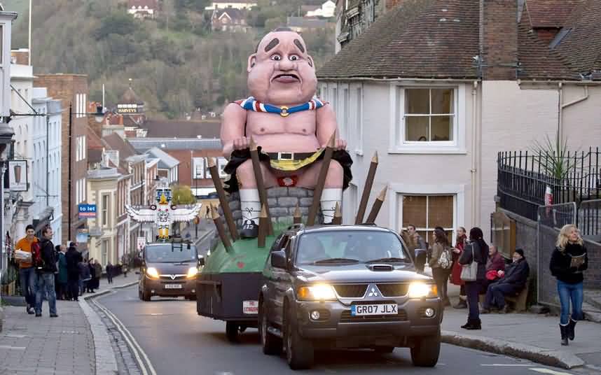 An Effigy Of Alex Salmond During Guy Fawkes Parade