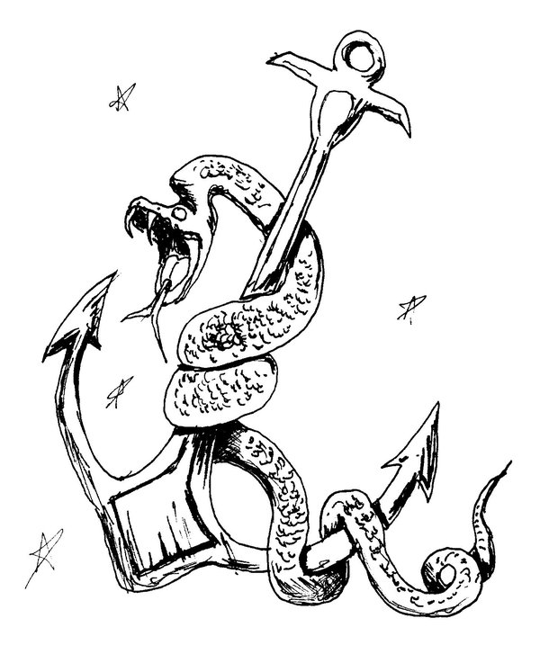 Anchor With Snake Tattoo Design By Duncan Ryan Ross